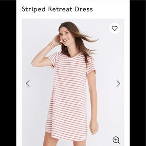 Madewell red Striped retreat dress XXS